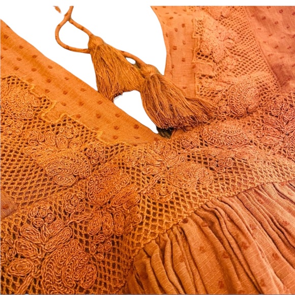 NWT Free People Bohemian Dress Cinnamon 🍂 - Picture 8 of 8